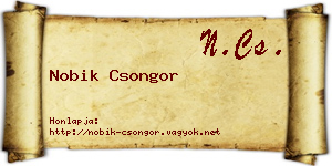 Nobik Csongor névjegykártya