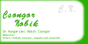 csongor nobik business card